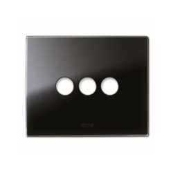 PLAQUE NEW STYLE 44 RECTANGULAIRE VERRE NOIR 3 MODULES 3 COMMANDES|sfh|a0861c03b29d|