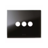 PLAQUE NEW STYLE 44 RECTANGULAIRE VERRE NOIR 3 MODULES 3 COMMANDES|sfh|215068953071|