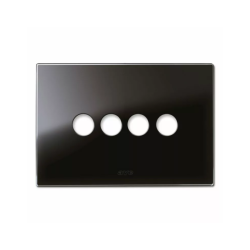 PLAQUE NEW STYLE 44 RECTANGULAIRE VERRE NOIR 4 MODULES 4 COMMANDES|sfh|eea25db8e9c1|