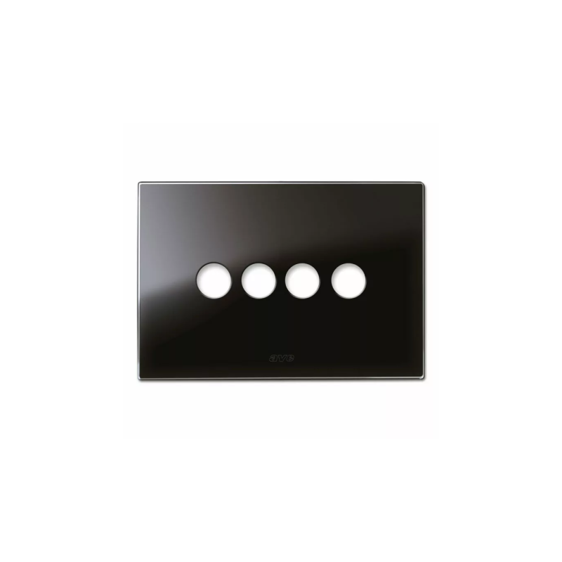 PLAQUE NEW STYLE 44 RECTANGULAIRE VERRE NOIR 4 MODULES 4 COMMANDES|sfh|eea25db8e9c1|