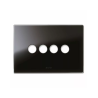 PLAQUE NEW STYLE 44 RECTANGULAIRE VERRE NOIR 4 MODULES 4 COMMANDES|sfh|eea25db8e9c1|