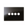 PLAQUE NEW STYLE 44 RECTANGULAIRE VERRE NOIR 4 MODULES 4 COMMANDES|sfh|db9682f76579|
