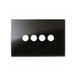 PLAQUE NEW STYLE 44 RECTANGULAIRE VERRE NOIR 4 MODULES 4 COMMANDES|sfh|794690c53348|
