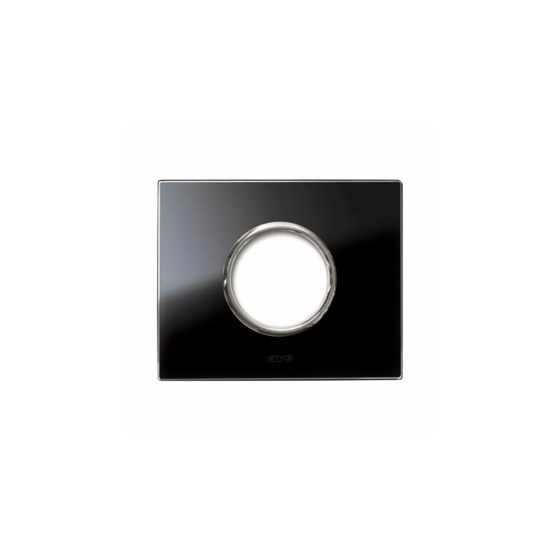 PLAQUE NEW STYLE 44 RECTANGULAIRE VERRE NOIR 3 MODULES POUR 1 PRISE DE COURANT|sfh|626014198c2e|