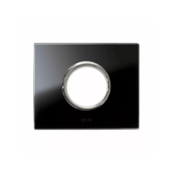 PLAQUE NEW STYLE 44 RECTANGULAIRE VERRE NOIR 3 MODULES POUR 1 PRISE DE COURANT|sfh|6fc15114e1a2|