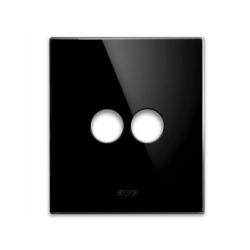 PLAQUE NEW STYLE 44 CARREE VERRE NOIR 2 MODULES 1 COMMANDE|sfh|32f83a20f5fc|