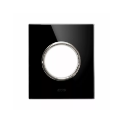 PLAQUE NEW STYLE 44 RECTANGULAIRE VERRE NOIR 2 MODULES POUR 1 PRISE DE COURANT|sfh|511606e6714d|