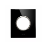 PLAQUE NEW STYLE 44 RECTANGULAIRE VERRE NOIR 2 MODULES POUR 1 PRISE DE COURANT|sfh|eccaa1ca386e|