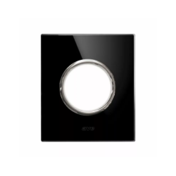 PLAQUE NEW STYLE 44 RECTANGULAIRE VERRE NOIR 2 MODULES POUR 1 PRISE DE COURANT|sfh|962ec85412bc|