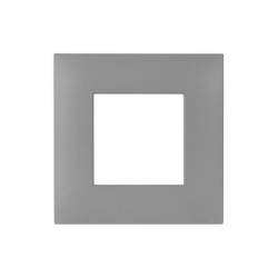 PLAQUE YOUNG 44 CARRÉE GRIS MAT 2 MODULES|sfh|e50984e1c478|