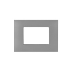 PLAQUE YOUNG 44 RECTANGULAIRE GRIS MAT 3 MODULES|sfh|78a577016084|