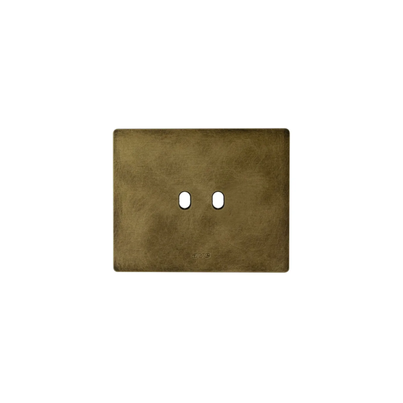 PLAQUE NEW STYLE 44 RECTANGULAIRE ALUMUNIUM COULEUR BRONZE ANTIQUE BROSSÉ 3 MODULES 2 COMMANDES|sfh|80fa0fd6babf|