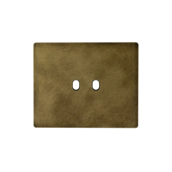 PLAQUE NEW STYLE 44 RECTANGULAIRE ALUMUNIUM COULEUR BRONZE ANTIQUE BROSSÉ 3 MODULES 2 COMMANDES|sfh|32ec9f318176|