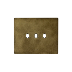 PLAQUE NEW STYLE 44 RECTANGULAIRE ALUMUNIUM COULEUR BRONZE ANTIQUE 3 MODULES 3 COMMANDES|sfh|d0351b79c237|