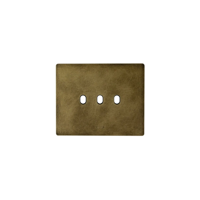 PLAQUE NEW STYLE 44 RECTANGULAIRE ALUMUNIUM COULEUR BRONZE ANTIQUE 3 MODULES 3 COMMANDES|sfh|d0351b79c237|