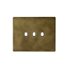 PLAQUE NEW STYLE 44 RECTANGULAIRE ALUMUNIUM COULEUR BRONZE ANTIQUE 3 MODULES 3 COMMANDES|sfh|2d703d8a0a02|