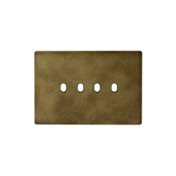 PLAQUE NEW STYLE 44 RECTANGULAIRE ALUMUNIUM COULEUR BRONZE ANTIQUE 4 MODULES 4 COMMANDES|sfh|a4647f38d6c5|