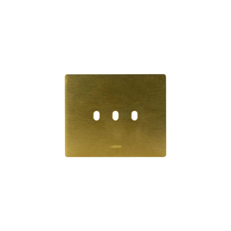 PLAQUE NEW STYLE 44 RECTANGULAIRE ALUMUNIUM COULEUR BRONZE 3 MODULES 3 COMMANDES|sfh|79f13a5837d2|