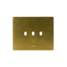 PLAQUE NEW STYLE 44 RECTANGULAIRE ALUMUNIUM COULEUR BRONZE 3 MODULES 3 COMMANDES|sfh|79f13a5837d2|