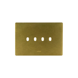 PLAQUE NEW STYLE 44 RECTANGULAIRE ALUMUNIUM COULEUR BRONZE 4 MODULES 4 COMMANDES|sfh|62003d423787|