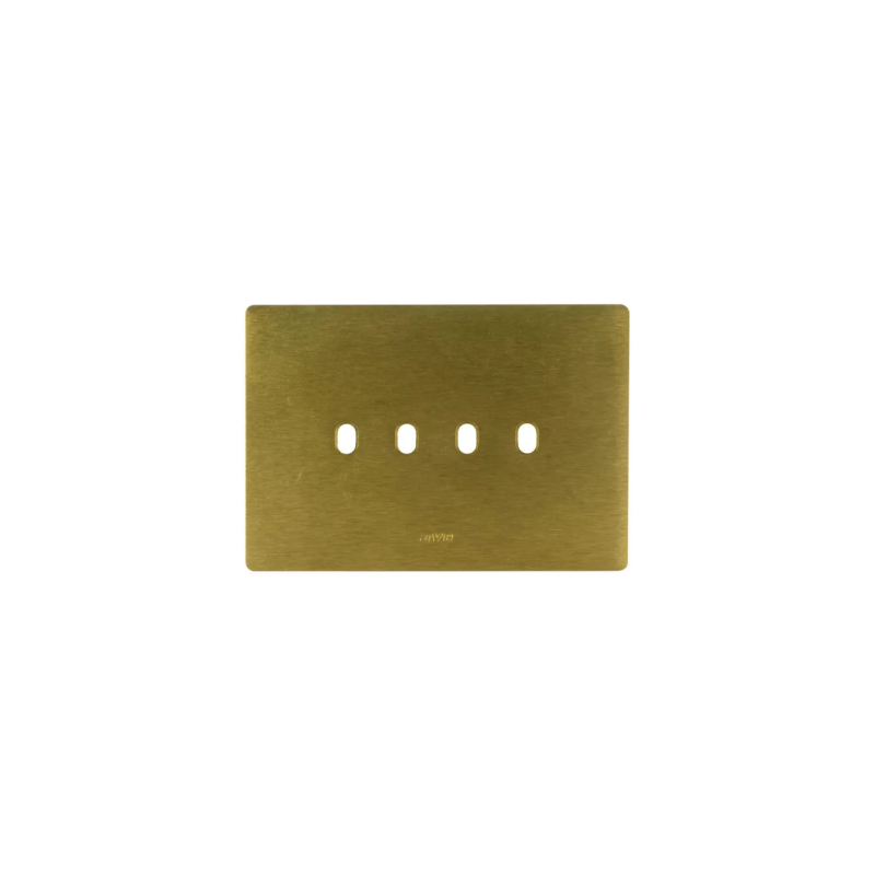 PLAQUE NEW STYLE 44 RECTANGULAIRE ALUMUNIUM COULEUR BRONZE 4 MODULES 4 COMMANDES|sfh|62003d423787|