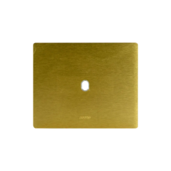 PLAQUE NEW STYLE 44 RECTANGULAIRE ALUMUNIUM COULEUR OR BROSSÉ 3 MODULES 1 COMMANDE|sfh|679156340c86|