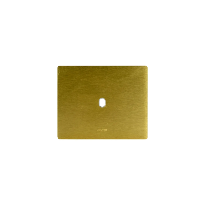 PLAQUE NEW STYLE 44 RECTANGULAIRE ALUMUNIUM COULEUR OR BROSSÉ 3 MODULES 1 COMMANDE|sfh|679156340c86|