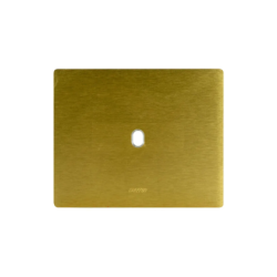 PLAQUE NEW STYLE 44 RECTANGULAIRE ALUMUNIUM COULEUR OR BROSSÉ 3 MODULES 1 COMMANDE|sfh|f6c0d93c48db|