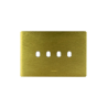 PLAQUE NEW STYLE 44 RECTANGULAIRE ALUMUNIUM COULEUR OR BROSSÉ 4 MODULES 4 COMMANDES|sfh|a85d24eab208|