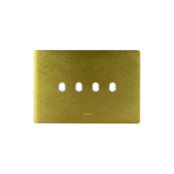 PLAQUE NEW STYLE 44 RECTANGULAIRE ALUMUNIUM COULEUR OR BROSSÉ 4 MODULES 4 COMMANDES|sfh|d83b709b05df|