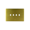 PLAQUE NEW STYLE 44 RECTANGULAIRE ALUMUNIUM COULEUR OR BROSSÉ 4 MODULES 4 COMMANDES|sfh|d83b709b05df|