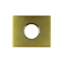 PLAQUE NEW STYLE 44 RECTANGULAIRE ALUMUNIUM COULEUR OR BROSSÉ 3 MODULES POUR 1 PRISE DE COURANT|sfh|343afa15f391|