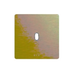 PLAQUE NEW STYLE 44 CARREE ALUMUNIUM NATUREL OR BROSSÉ 2 MODULES 1 COMMANDE|sfh|88fd826bd240|