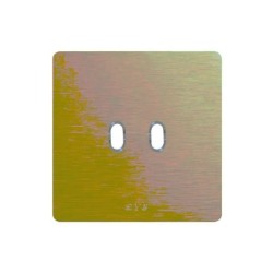PLAQUE NEW STYLE 44 CARREE ALUMUNIUM NATUREL OR BROSSÉ 2 MODULES 1 COMMANDE|sfh|a0815b649022|