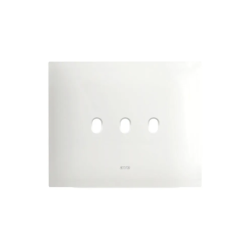 PLAQUE SMART NEW STYLE 44 RECTANGULAIRE BLANC EFFET MAT 3 MODULES 3 COMMANDES|sfh|de4063185595|
