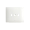 PLAQUE SMART NEW STYLE 44 RECTANGULAIRE BLANC EFFET MAT 3 MODULES 3 COMMANDES|sfh|de4063185595|