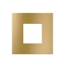 PLAQUE VERA 44 RECTANGULAIRE ALUMUNIUM COULEUR OR BROSSÉ 2 MODULES|sfh|0827e2d5e56a|