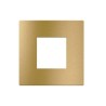 PLAQUE VERA 44 RECTANGULAIRE ALUMUNIUM COULEUR OR BROSSÉ 2 MODULES|sfh|cc12478cd095|