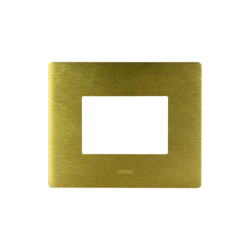PLAQUE VERA 44 RECTANGULAIRE ALUMUNIUM COULEUR OR BROSSÉ 3 MODULES|sfh|a61950b30f08|