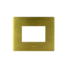 PLAQUE VERA 44 RECTANGULAIRE ALUMUNIUM COULEUR OR BROSSÉ 3 MODULES|sfh|a61950b30f08|