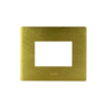PLAQUE VERA 44 RECTANGULAIRE ALUMUNIUM COULEUR OR BROSSÉ 3 MODULES|sfh|ff062425ffd4|