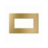 PLAQUE VERA 44 RECTANGULAIRE ALUMUNIUM COULEUR OR BROSSÉ 4 MODULES|sfh|3aed67cda60b|