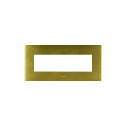 PLAQUE VERA 44 RECTANGULAIRE ALUMUNIUM OR BROSSÉ 7 MODULES|sfh|a29e1455c2e8|