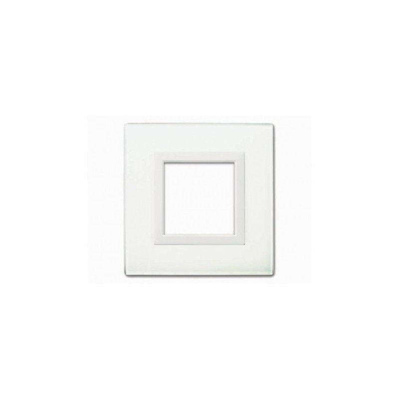 PLAQUE VERA 44 CARRÉE EN VERRE BLANC 2 MODULES|sfh|0c63d9f77ecf|