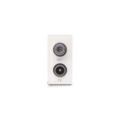 PRISE COMBINEE TV/SAT 1 MODULE ANTIBACTERIEN 43