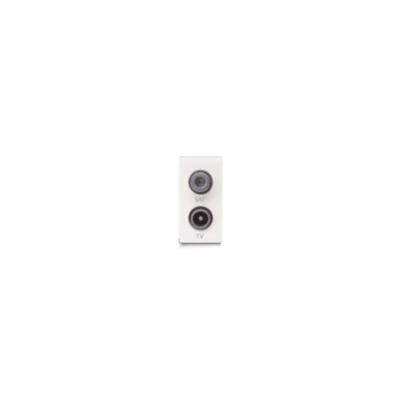 PRISE COMBINEE TV/SAT 1 MODULE ANTIBACTERIEN 43