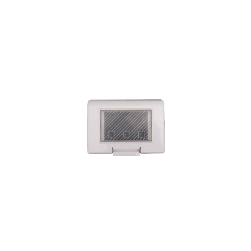 PLAQUE ETANCHE ENCASTREE RECTANGULAIRE 3 MODULES S43 BLANC|sfh|a1786149a870|