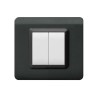 PLAQUE TECHNOPOLYMERE 44 CARRÉE GRIS FONCÉ METALLISÉ 2 MODULES|sfh|15ca1a28e53f|