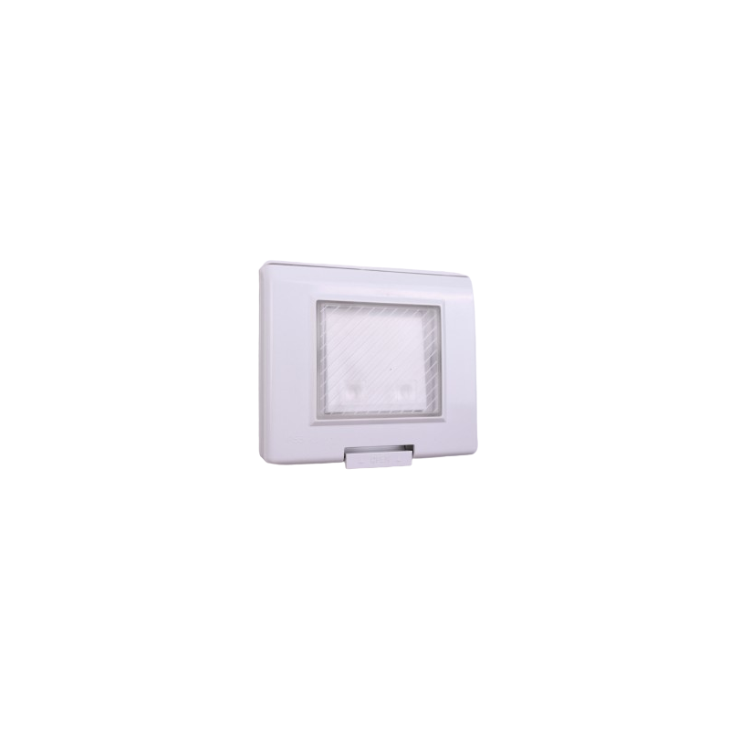 PLAQUE ETANCHE ENCASTREE RECTANGULAIRE 3 MODULES S43 BLANC