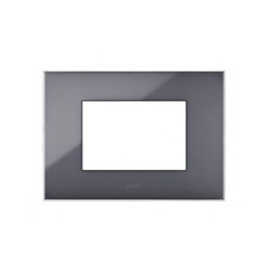PLAQUE YOUNG 44 RECTANGULAIRE GRIS CENDRÉ 3 MODULES|sfh|a39e3ece654b|